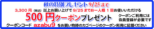 オーガニック化粧品手作り無添加石鹸アンティアン230912　500円クーポンバナー