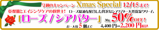 オーガニック化粧品手作り無添加石鹸アンティアン251209今週のキャンペーンバナー