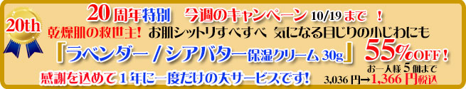 オーガニック化粧品手作り無添加石鹸アンティアン261013キャンペーンバナー