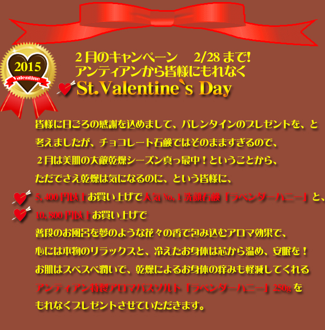 手作り石鹸アンティアンの1502のキャンペーンtop