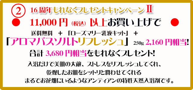 手作り石鹸アンティアン2211キャンペーン2