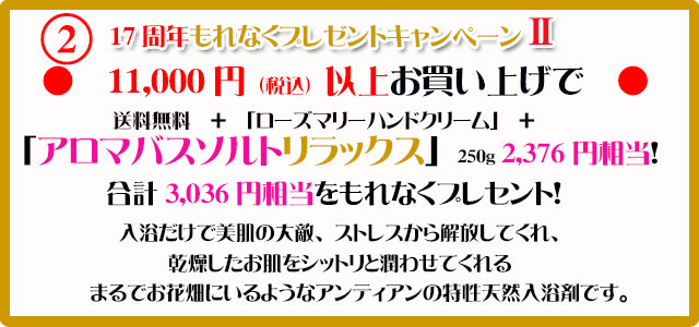 手作り石鹸アンティアン2311キャンペーン2